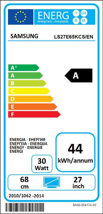 Energie-Label Samsung S27e650c (1920 x 1080 Pixel, 27")