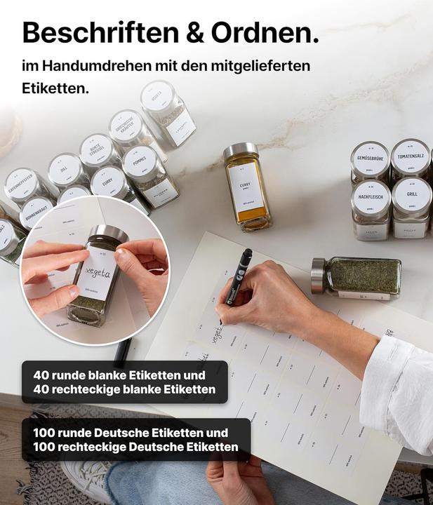 Actual product image Deco haus Spice jar set with screw cap