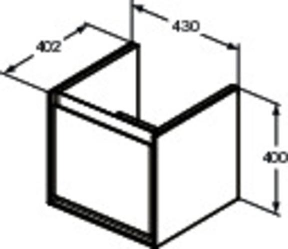 Produktbild Ideal Standard IDS Waschtischunterschrank CONNECT AIR 435mm f Cube Air 50cm Pinie h Dek / b. m (43 x 40 x 40 cm)