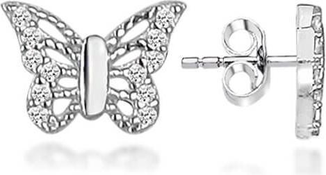 Produktbild Brilio Silver - Playful silver butterfly earrings LME0761