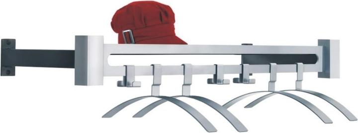 Kerkmann Montana wall coat rack, black/aluminium silver