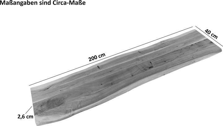 Actual product image SAM CURTIS Baumkante massiv Akazie (200 x 40 cm)