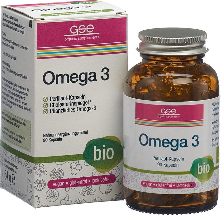 Produktbild GSE Omega 3 Perilla Öl Bio Kaps (90 Stk., Kapseln, 192 g)