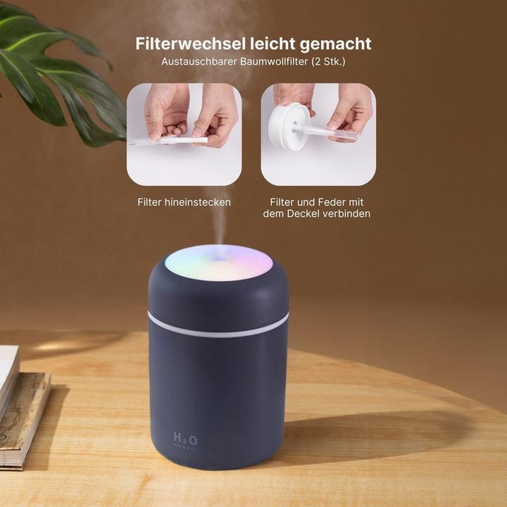 Produktbild Hermex Tragbarer Luftbefeuchter Mini-Luftbefeuchter Ultraschall Diffusor