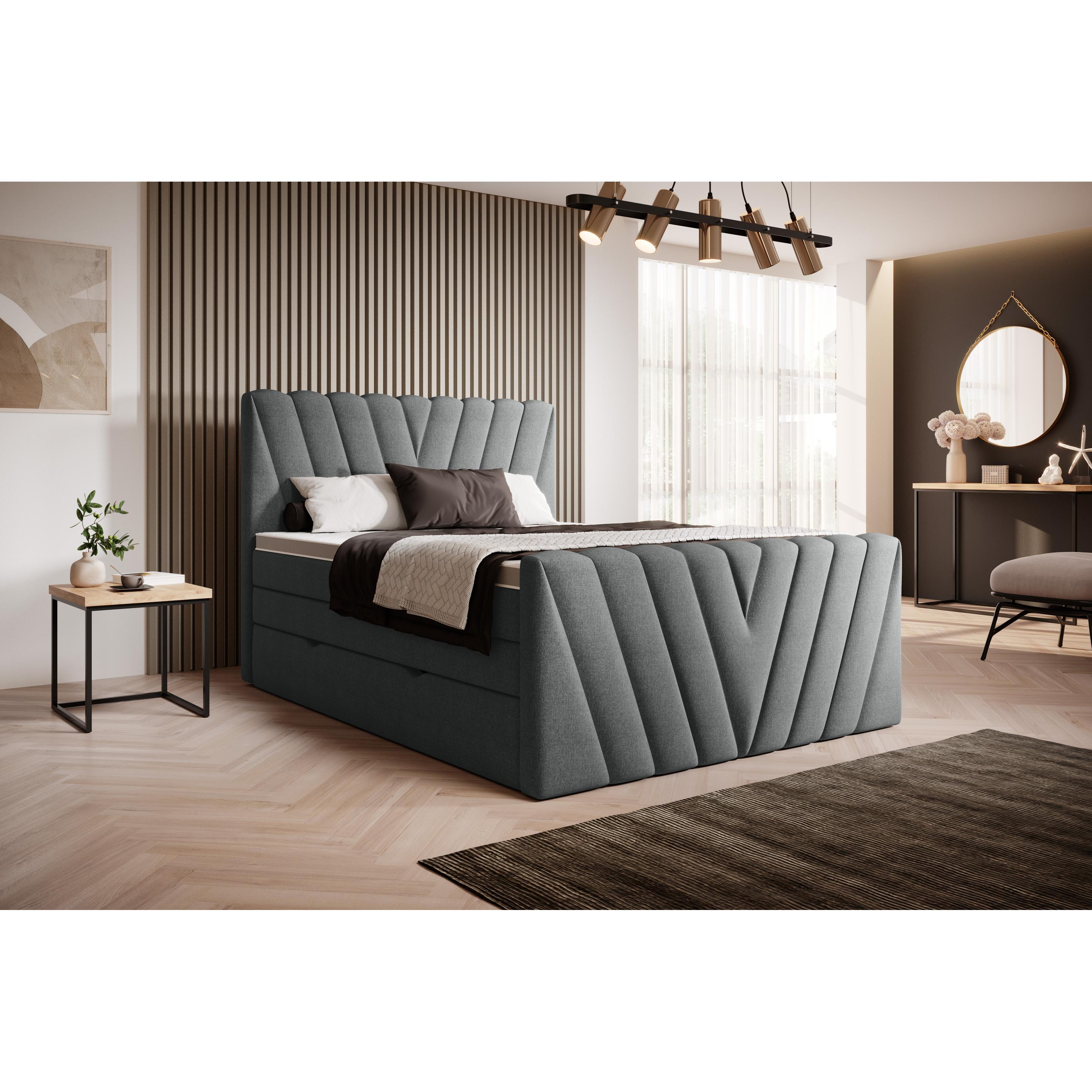 ELTAP, Bett, Candice mit Stauraum (160 x 200 cm)