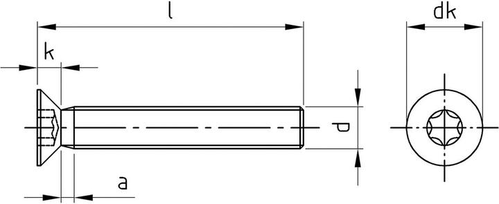 Produktbild Werkstarck Metallschrauben Senkkopf A2 DIN 14581 (1 Schraube pro Stück)