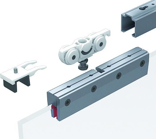 Produktbild Helm Schiebetürbeschläge 73 - Glas
