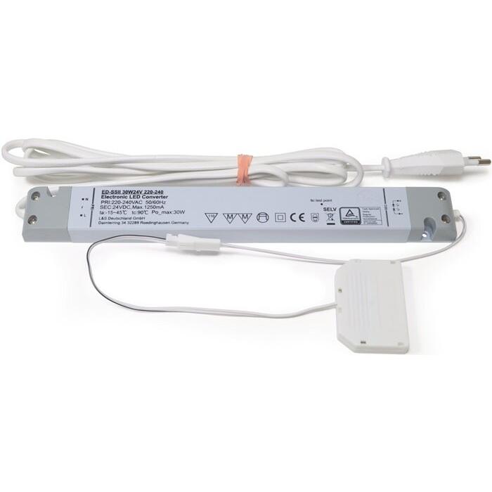 L&S, Steckdosenleiste, LED-Konverter 230 V 24 V 30 W 6-fach Verteiler (6 x, 2 m)