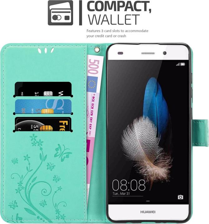 Actual product image Cadorabo Flower Book Cover (Huawei P8 Lite)