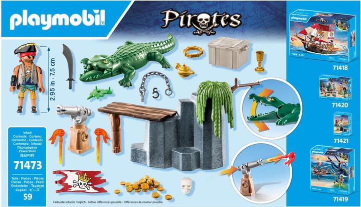 Produktbild Playmobil Pirat mit Alligator (71473, Playmobil Pirates)