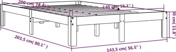 Produktbild vidaXL Bettgestell (180 x 200 cm)