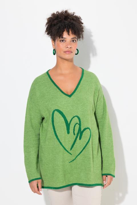 Produktbild Miamoda Pullover, bequeme Passform, Herz-Motiv (56)