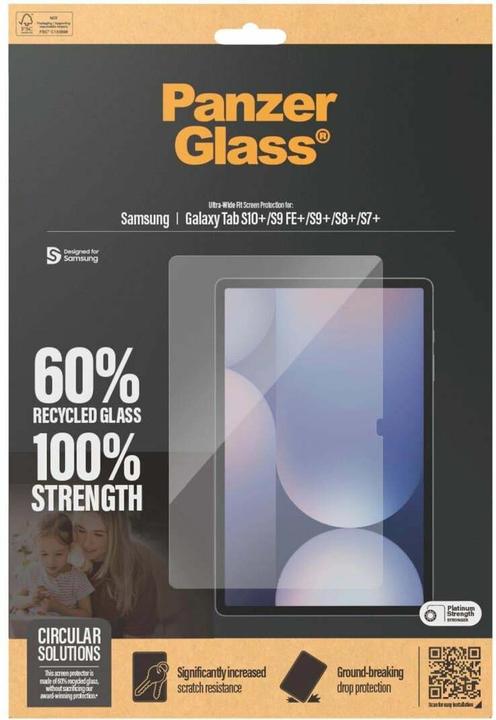 Actual product image PanzerGlass Ultra-Wide Fit (1 pcs., Samsung Galaxy Tab S10+, Samsung Galaxy Tab S7 FE, Samsung Galaxy Tab S7+, Samsung Galaxy Tab S8+, Samsung Galaxy Tab S9 FE+, Samsung Galaxy Tab S9+)