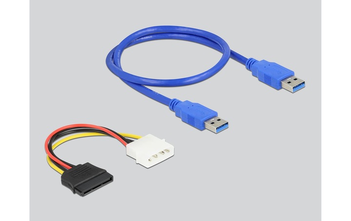 Image du produit Delock Carte Riser PCI Express x1 vers 2 x PCI 32 Bit Slot avec 60 cm de câble