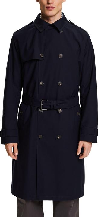 Actual product image Esprit Men's Trenchcoat with Double Button Closure and Soft Lining