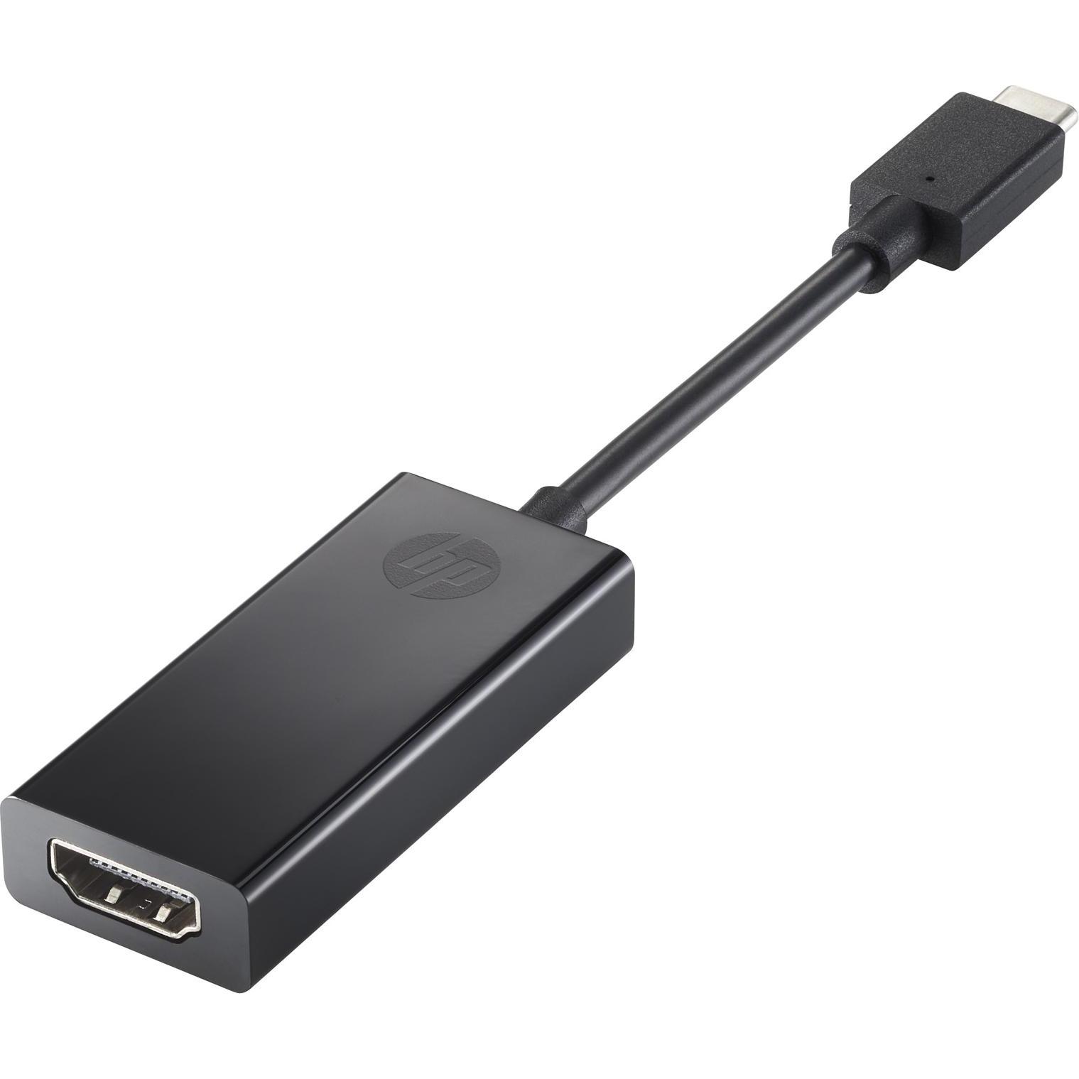 HPE HP USB-C zu HDMI Adapter (HDMI, 15 cm), Data + Video Adapter, Schwarz