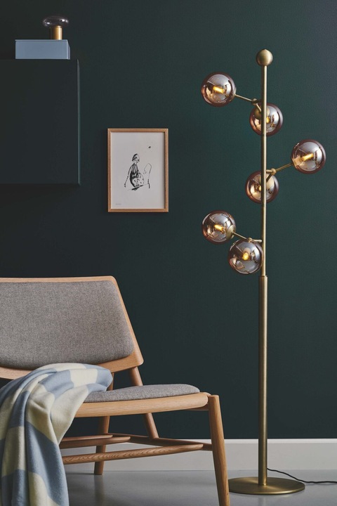 Image du produit Halo Design Lampadaire flexible Atom Amber Ø 37/ H 155 cm (G9)