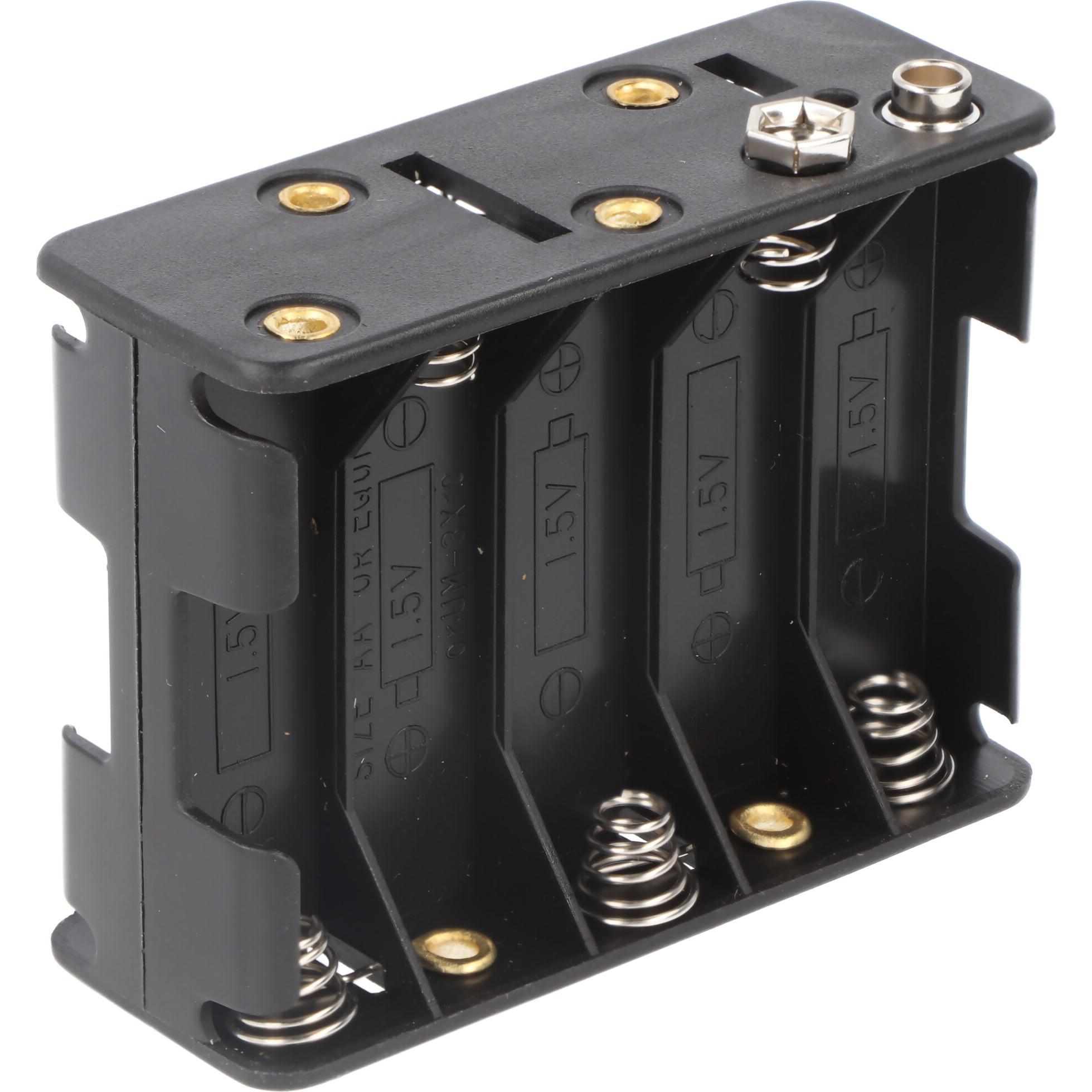 Goobay Batteriehalter für 10x Mignon mit Druckknopf, Batterie Zubehör