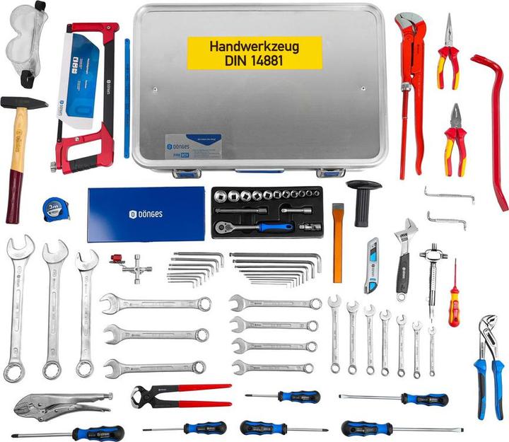 Produktbild Dönges Handwerkzeugkasten DIN 14881-FWKa, komplett in Firebox (1 Teil)
