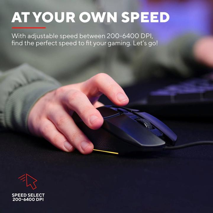 Actual product image Trust Gxt109 Felox Gaming Mouse Black (Cable)