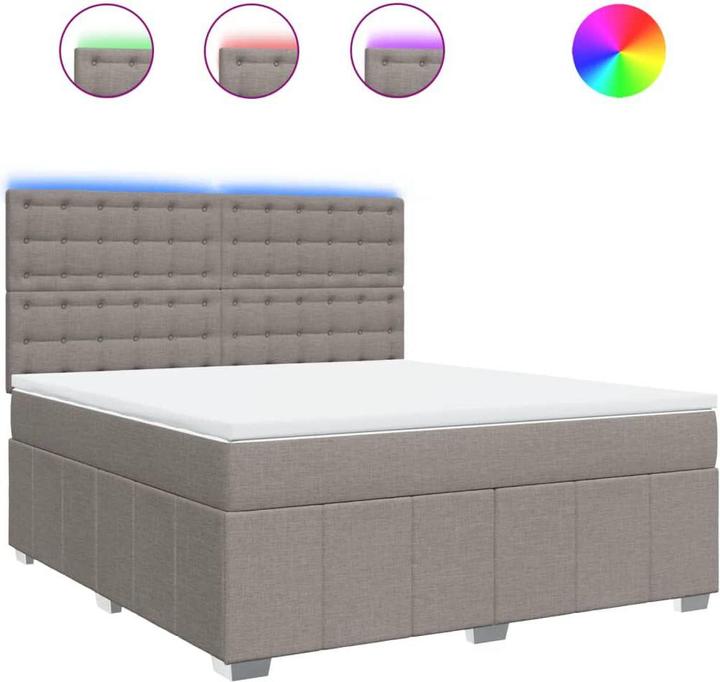 Produktbild vidaXL Bo x springbett mit Matratze 180 x 200 cm Stoff (180 x 200 cm)