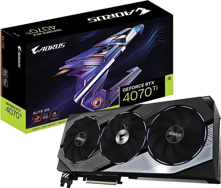 Actual product image Gigabyte AORUS GeForce RTX 4070 Ti MASTER (12 GB)