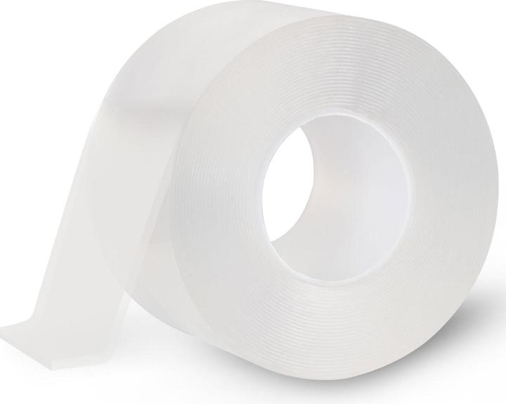 Actual product image Ideoon 2er-Set Doppelseitiges Nano-Klebeband Transparent (5m x 50mm): Starke 110g/cm² Haltekraft (50 mm)