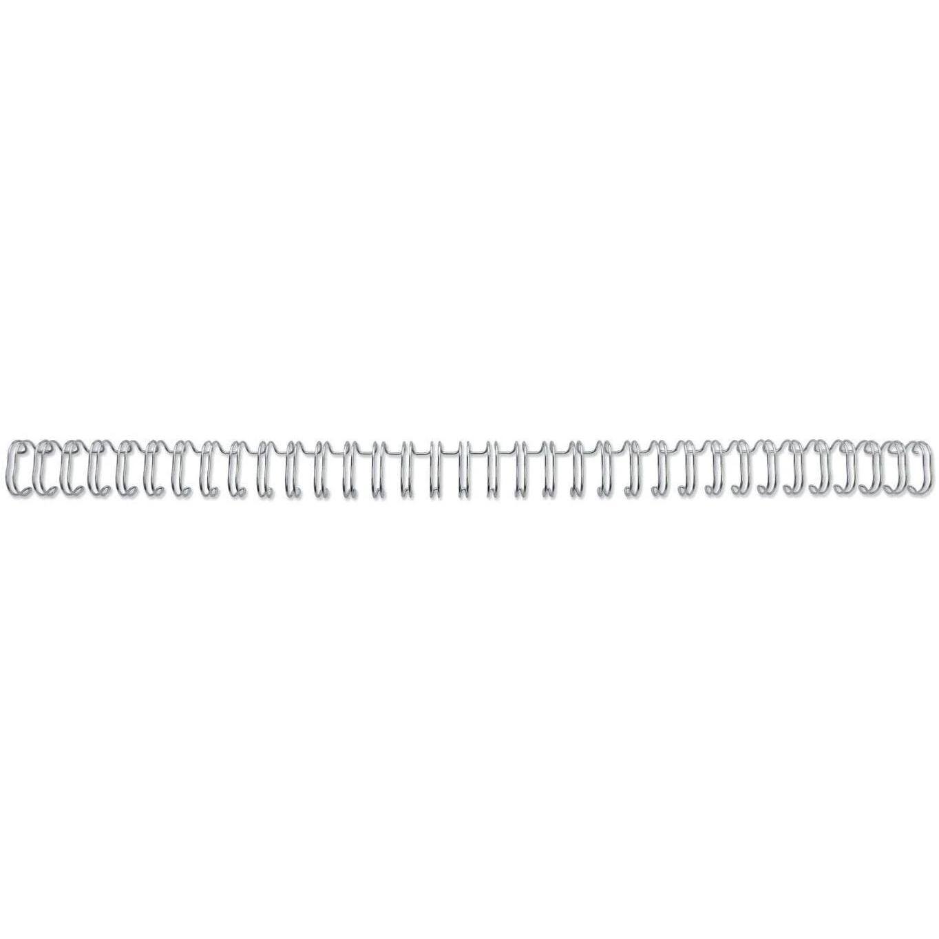 2x GBC, Bindegerät Zubehör, Binderücken Draht 9,5mm, 34 Ringe, silber, 100 Stk.