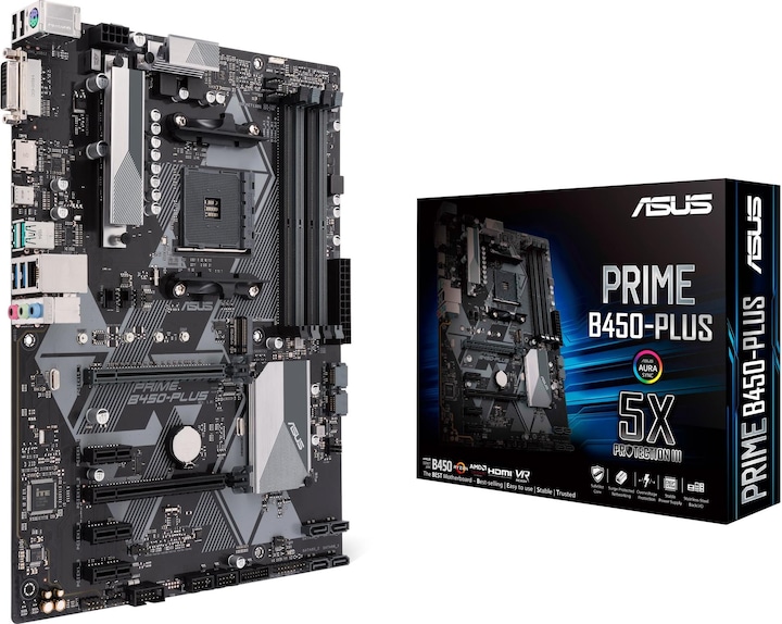 ASUS Prime B450-Plus (AM4, AMD B450, ATX)