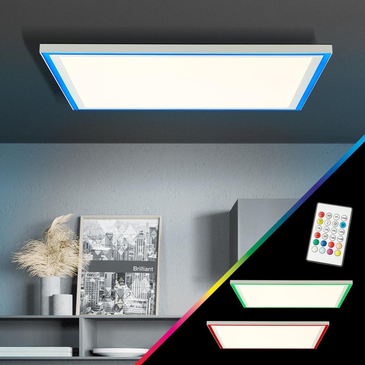 Actual product image Brilliant Lanette LED 37W /WA/DE/3800lm/DIM/CCT/RGB/NL/RC Deckenaufbau-Paneel 60x60cm (3800 lm)