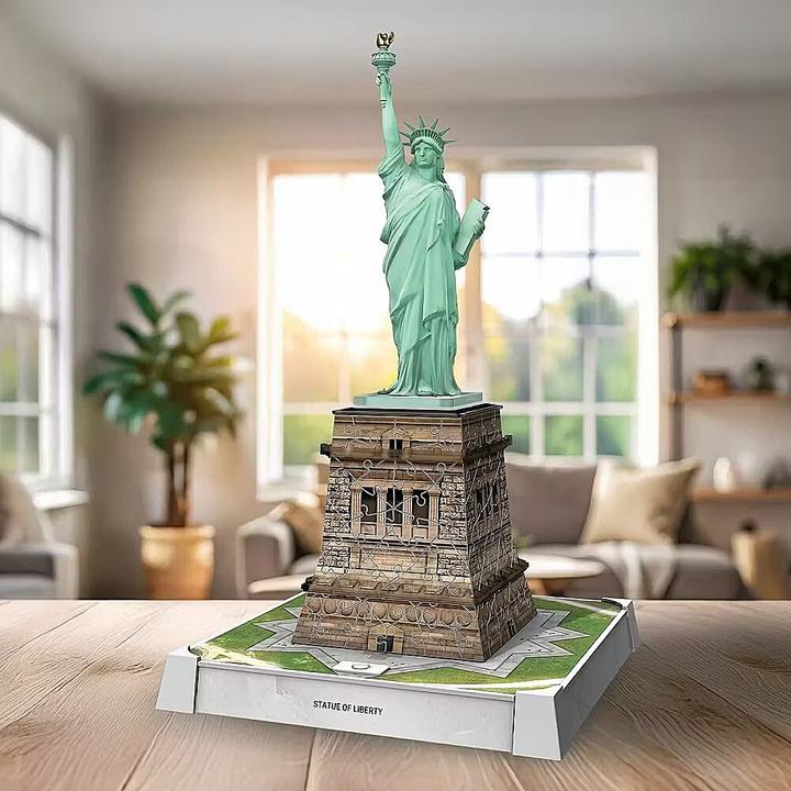 Productafbeelding Ravensburger 3D Puzzle 108 Teile - Iconics: Freiheitsstatue - mit Licht (108 onderdelen)