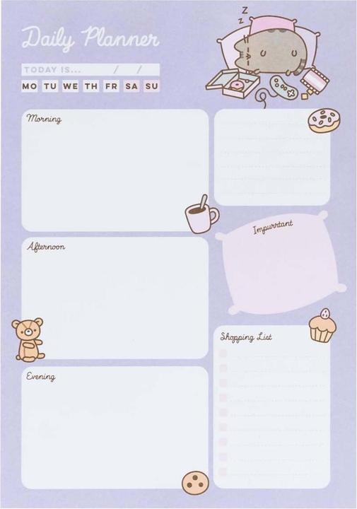 Pusheen – Tagesplaner aus der Moments-Kollektion, 54 A5-Seiten (A5)