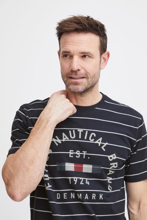 Actual product image FQ1924 FQTom SS stripe tee w logo print 21900644 (L)