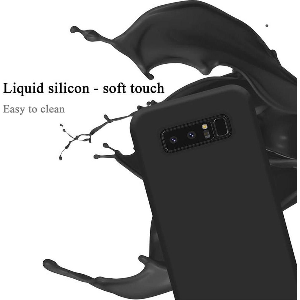 Thumbnail - Cadorabo TPU Liquid Silicone Case Cover (Samsung Galaxy Note 8), Smartphone Hülle, Schwarz