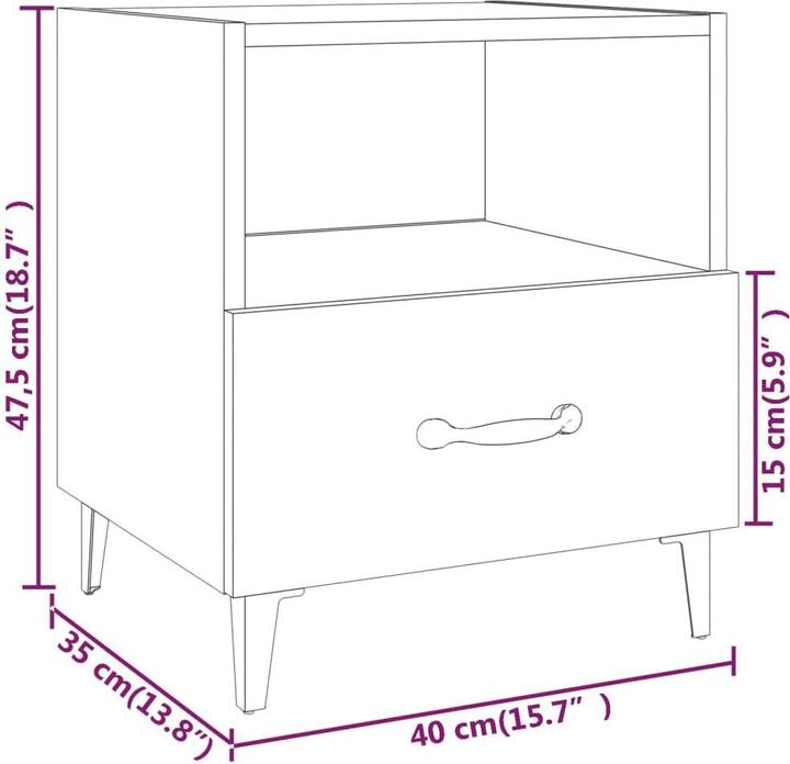 Actual product image vidaXL Katelynn (44 x 40 x 47.5 cm)