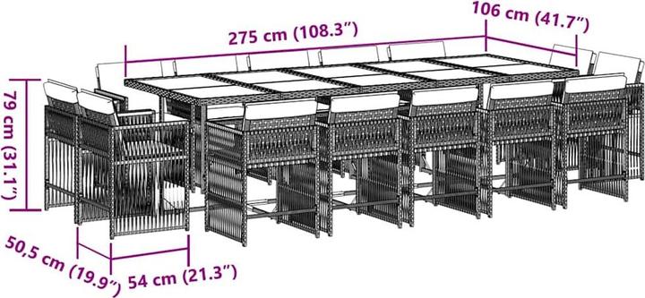 Produktbild vidaXL Garten Essgruppe