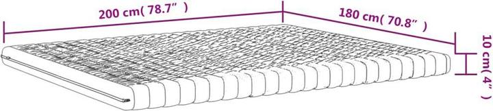 Produktbild vidaXL Manka (180 x 200 cm, Schaumstoffkern)