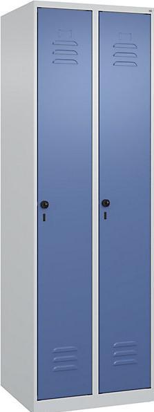 Image du produit C+P CP Vestiaire Classic Plus gris clair, bleu lointain 080000-20-S10006, 2 casiers 60,0 x 50,0 x 185,0 (60 cm, 185 cm)