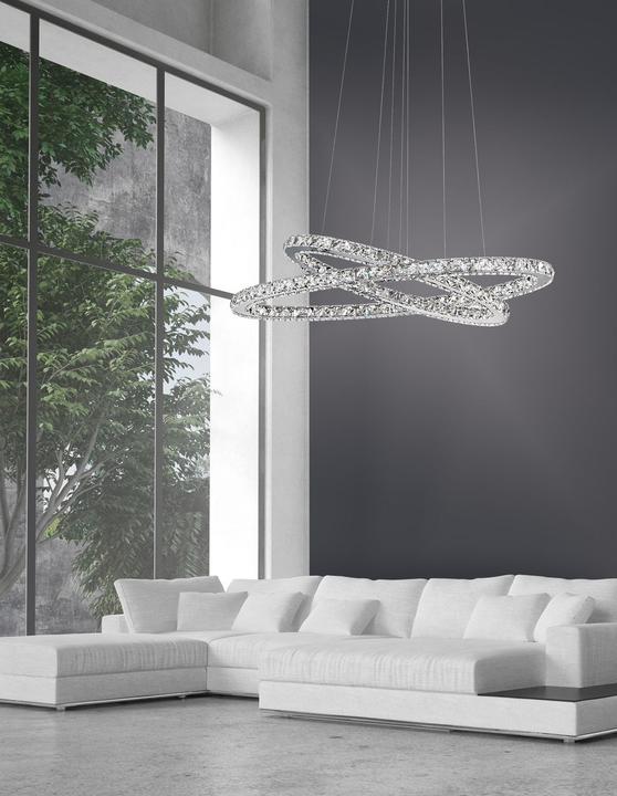 Actual product image Nova Luce CELINE LED pendant light chrome 50W neutral white 85x42x120cm 7403002