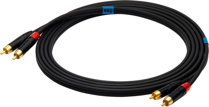 Produktbild SSQ RCARCA2 SS-1432 Kabel 2x RCA - 2x RCA 2 m Schwarz (2 m, Cinch Kabel)