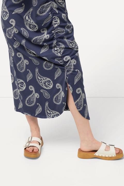 Produktbild Ulla Popken Midikleid, Paisley, V-Ausschnitt, Halbarm (50, 52)