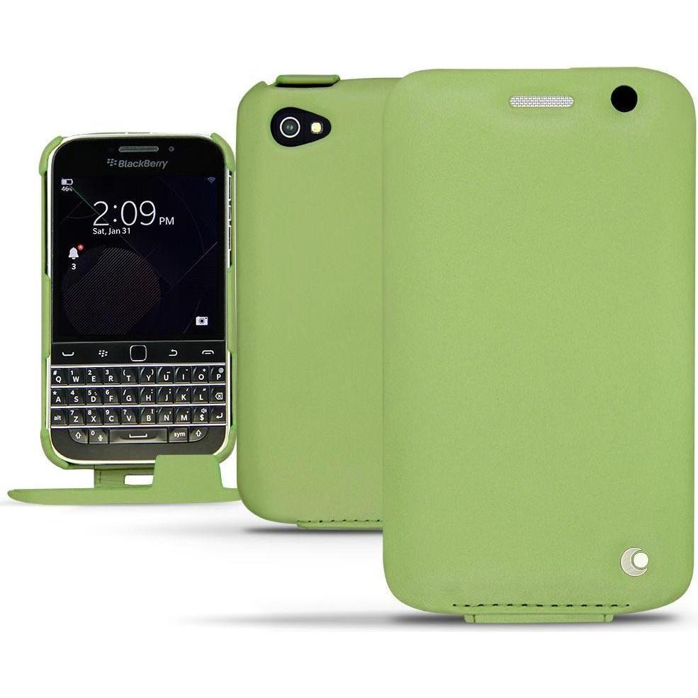 Noreve Lederschutzhülle vertikal (Blackberry Classic), Smartphone Hülle, Grün