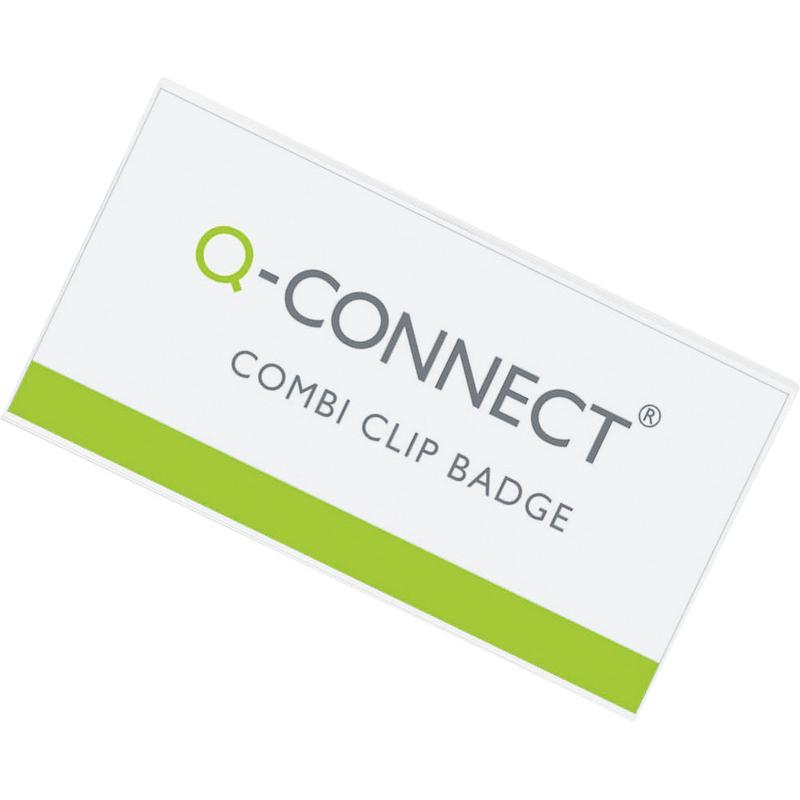 Thumbnail - Q-Connect, Informationsschild, Namensschilder mit Kombiklemme