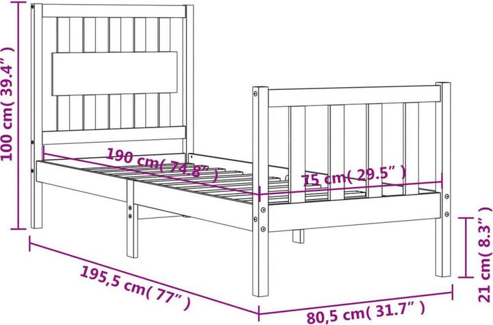 Actual product image vidaXL Oprosiniia (75 x 190 cm)