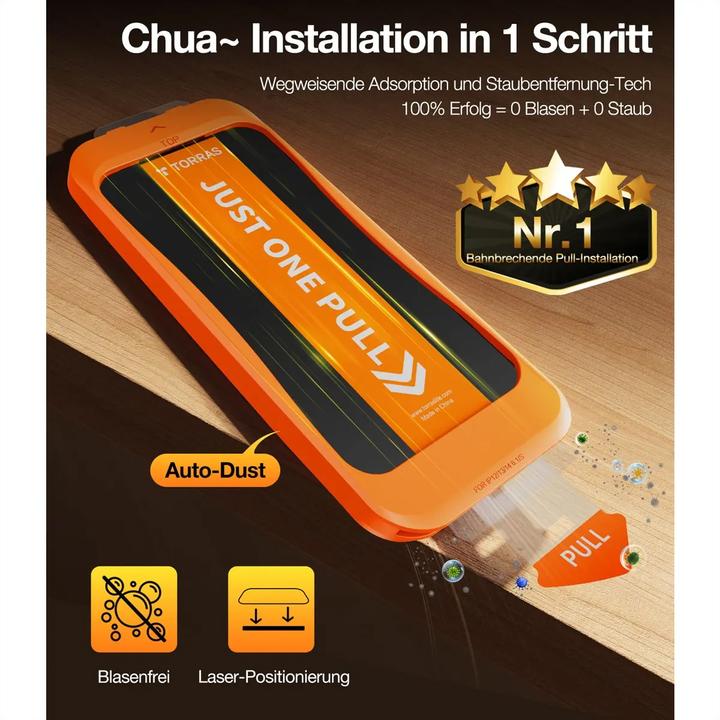 Actual product image Torras - Install Master (2 pcs., Apple iPhone 13, Apple iPhone 13 Pro, Apple iPhone 14, Apple iPhone 16e, Apple iPhone 17e)