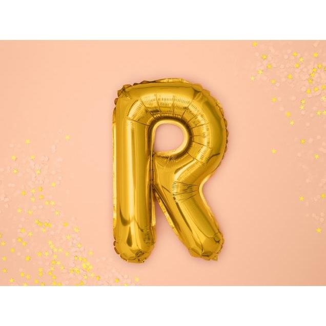 Thumbnail - Partydeco Ballon Brief "R" in Gold