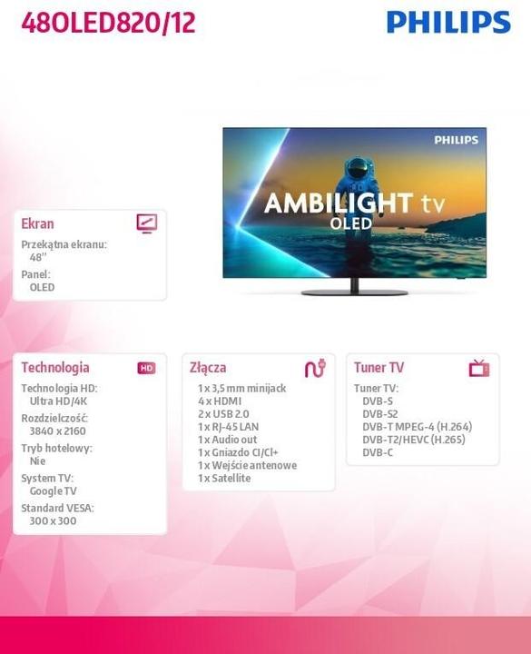 Actual product image Philips TV (48", OLED, ULED, 4K)