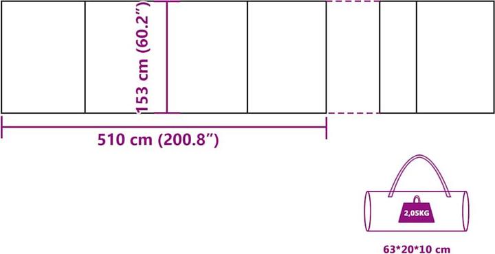 Produktbild vidaXL Camping Windschutz