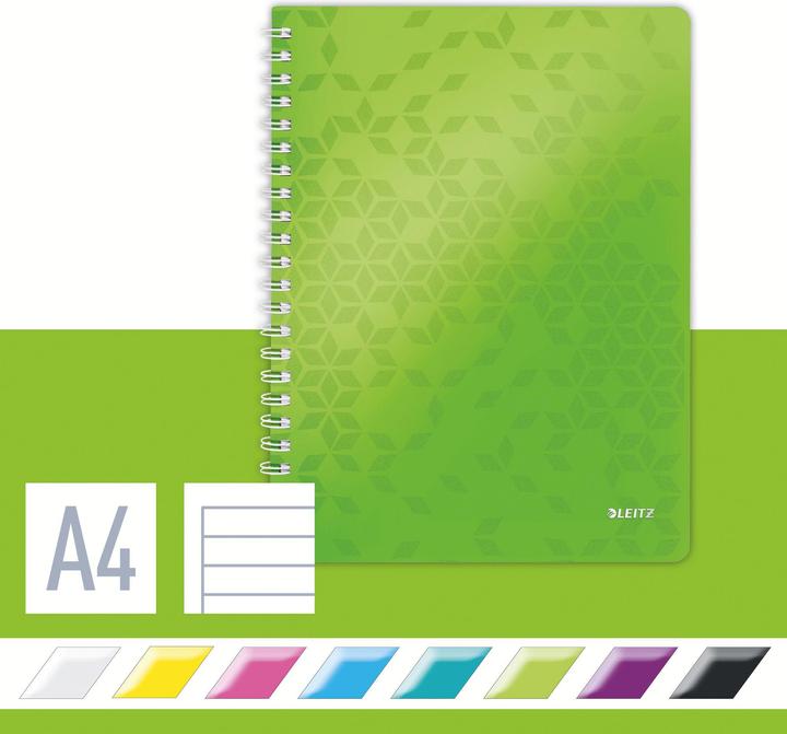 Image du produit Leitz Livre en spirale WOW (A4, À rayures, Couverture souple)