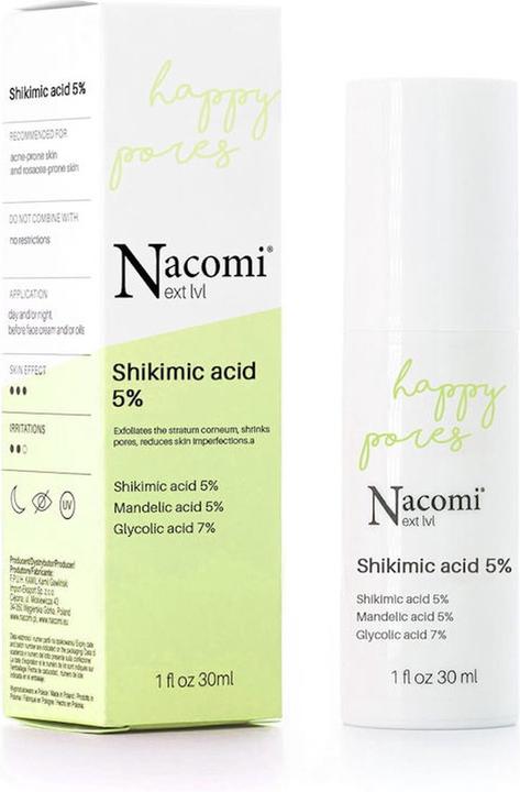 Nacomi Next Level Shikimic Acid 5% Normalizing Serum With Shikimic. Glycolic And Mandelic Acid For (30 ml)